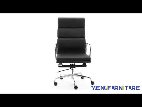 Eames executive office chair softpad EA219 black leather video