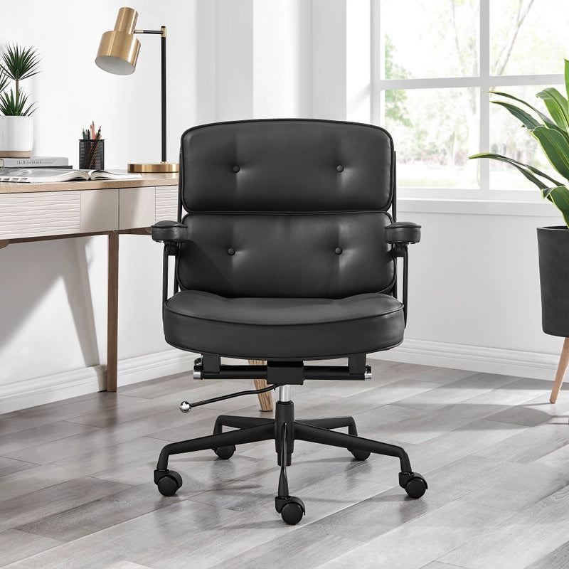 Eames Lobby executive office chair ES 104 black color with black frame front side