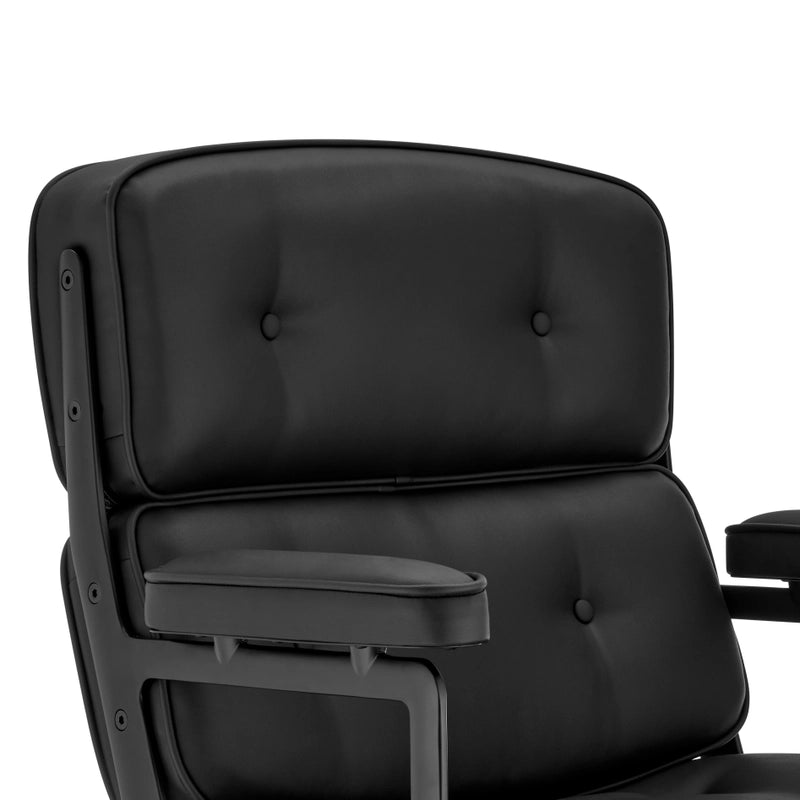 Eames Lobby executive office chair ES 104 black color with black frame close up