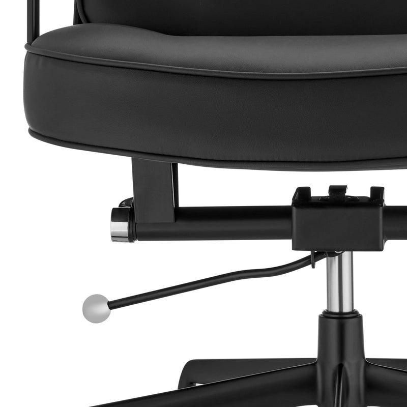 Eames Lobby executive office chair ES 104 black color with black frame close up