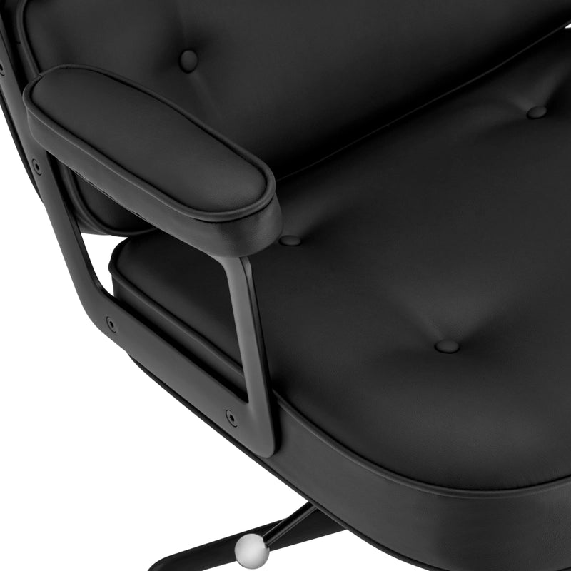 Eames Lobby executive office chair ES 104 black color with black frame close up