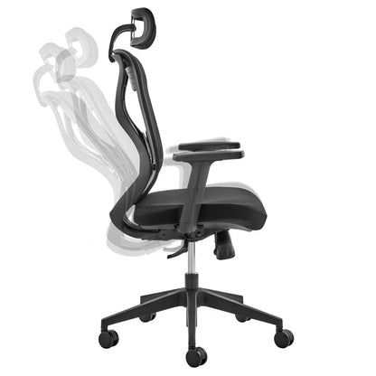 Silla de oficina ergonómica de malla con respaldo alto para el hogar