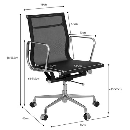 Eames EA117  black mesh Management  office chair size