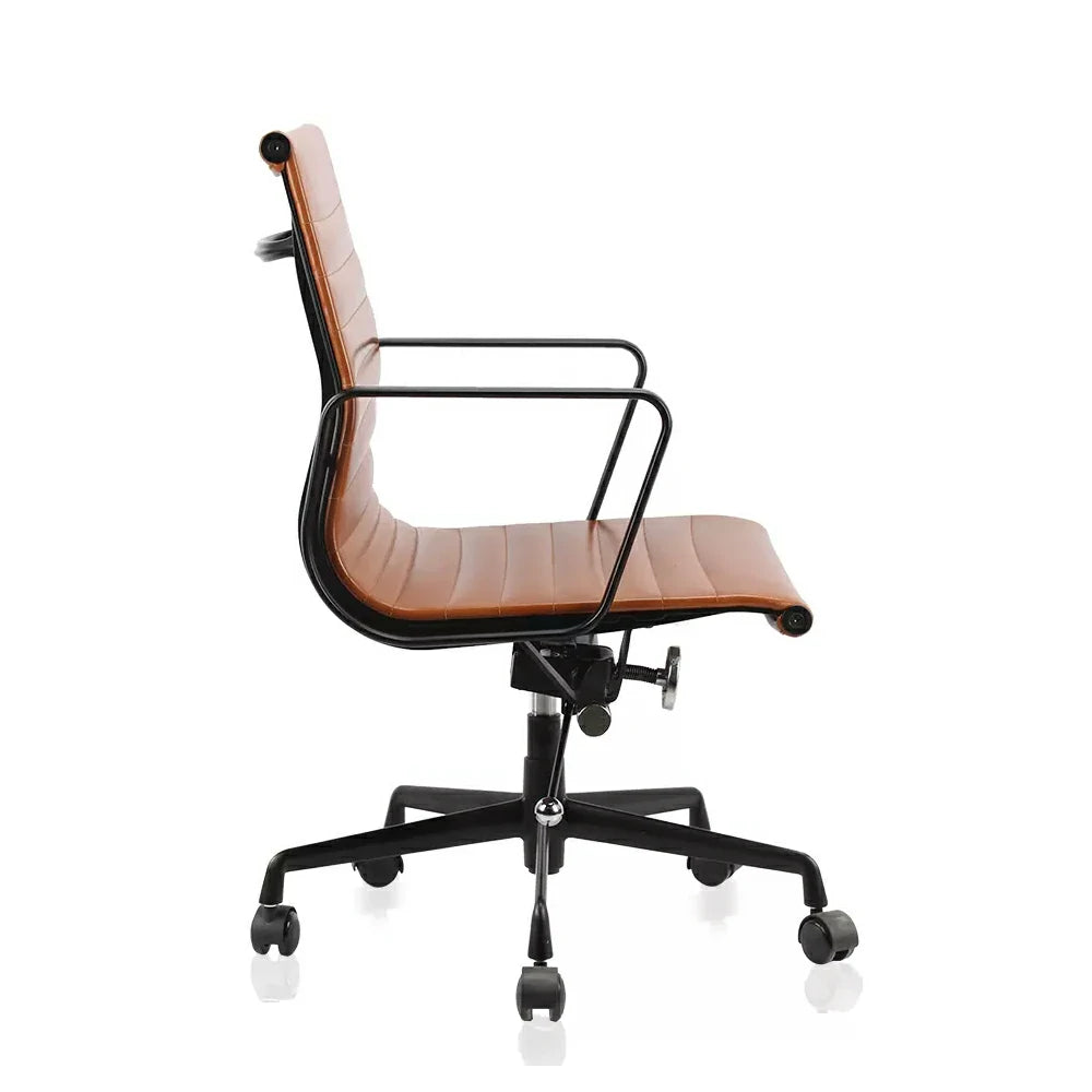 Eames EA117 black Frame tan leather