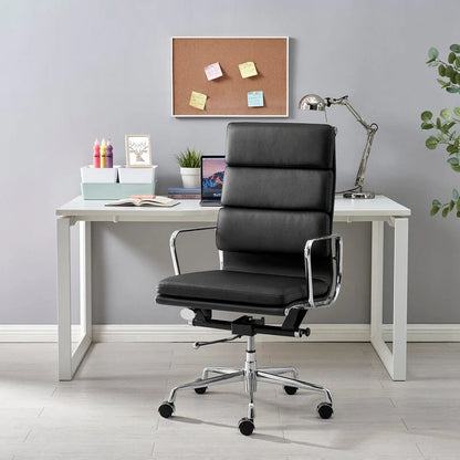 Bauhaus Eames office chair softpad EA219 black Replica 45° angle in scene