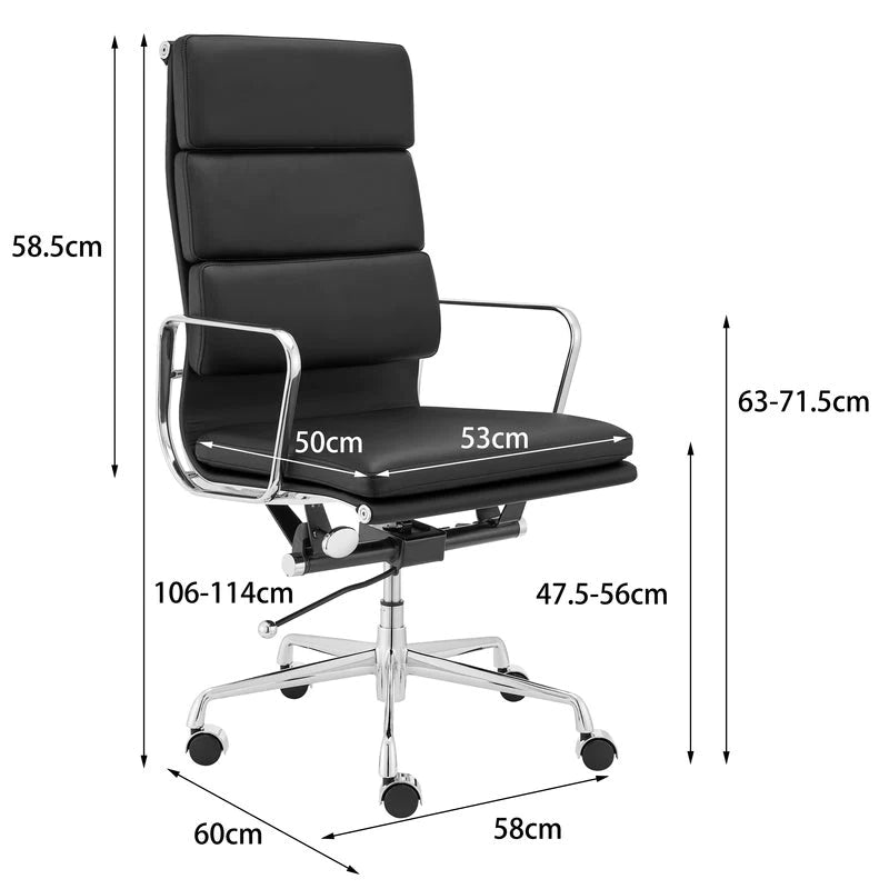Bauhaus Eames office chair softpad EA219 black Replica size