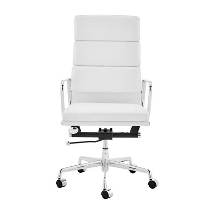 Eames Executive Office Chair EA219  
white leather front side