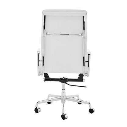 Eames Executive Office Chair EA219  
white leather 45° angle  back side