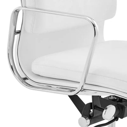 Eames Executive Office Chair EA219  
white leather  close up
