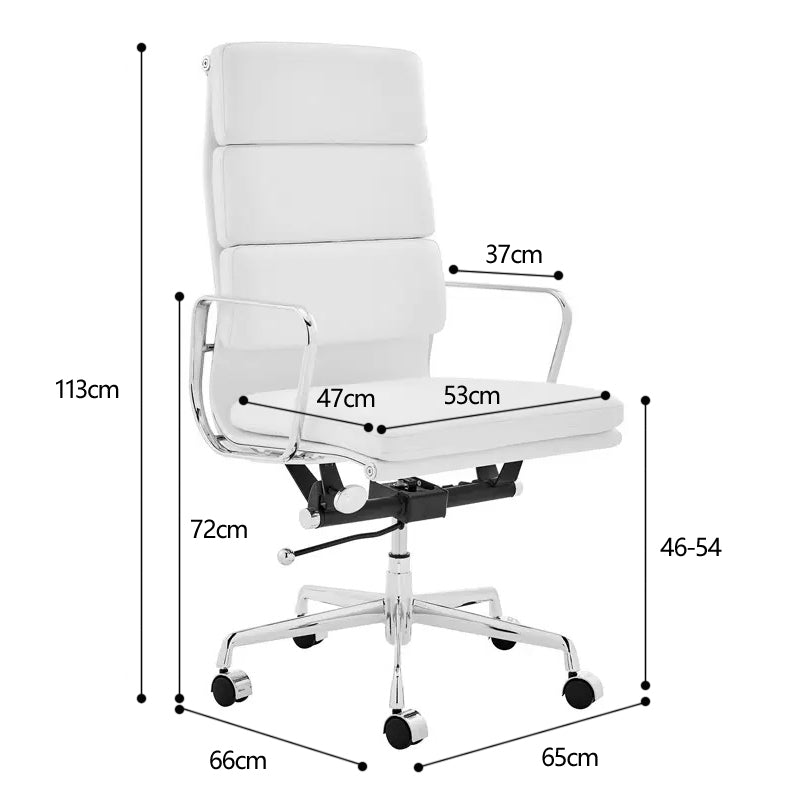 Eames Executive Office Chair EA219  
white leather  size