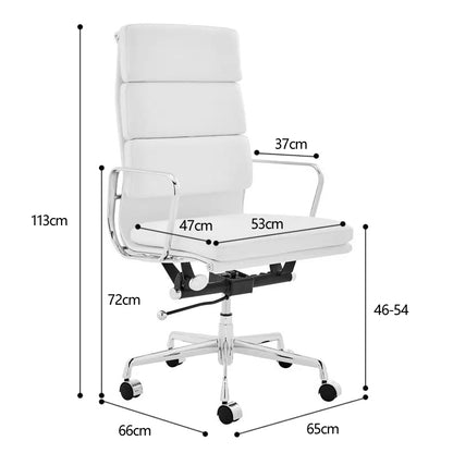 Eames Executive Office Chair EA219  
white leather  size