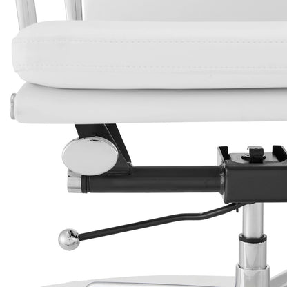 Eames Executive Office Chair EA219  
white leather  close up