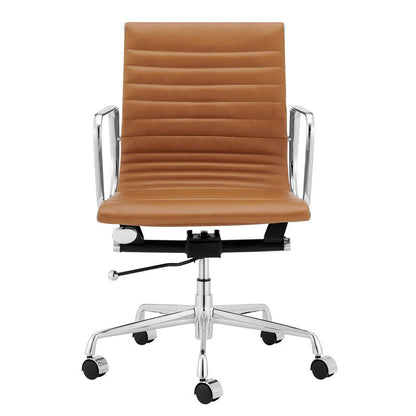 Eames Executive Office Chair EA117 tan leather front side