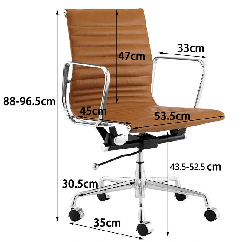 Eames Executive Office Chair EA117 tan leather size 