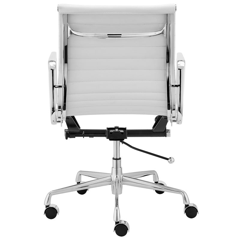 Eames Premium white Leather Low Back Office Chair