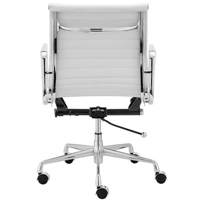 Eames Premium white Leather Low Back Office Chair