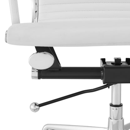 Eames Premium white Leather Low Back Office Chair