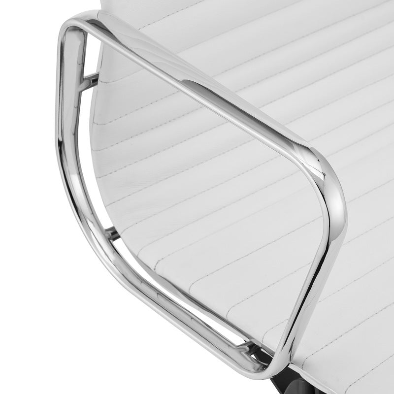 Eames Premium white Leather Low Back Office Chair