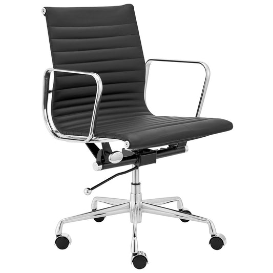 Eames executive office chair  EA117 black leather 45° angle