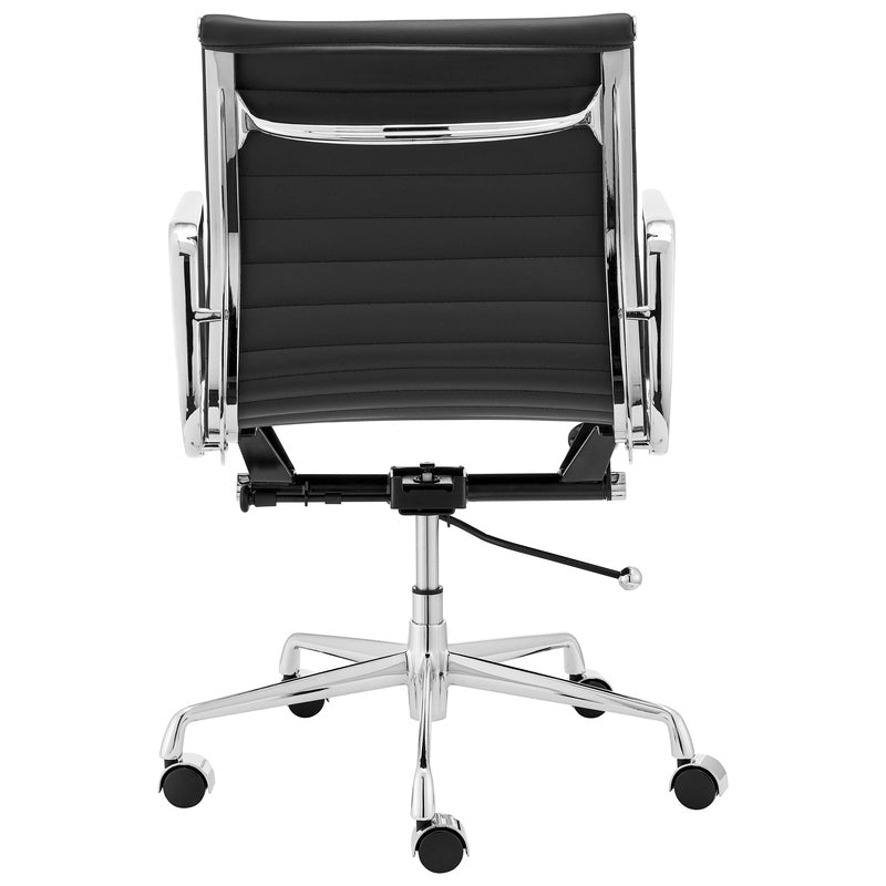 Eames executive office chair EA117 black leather back side