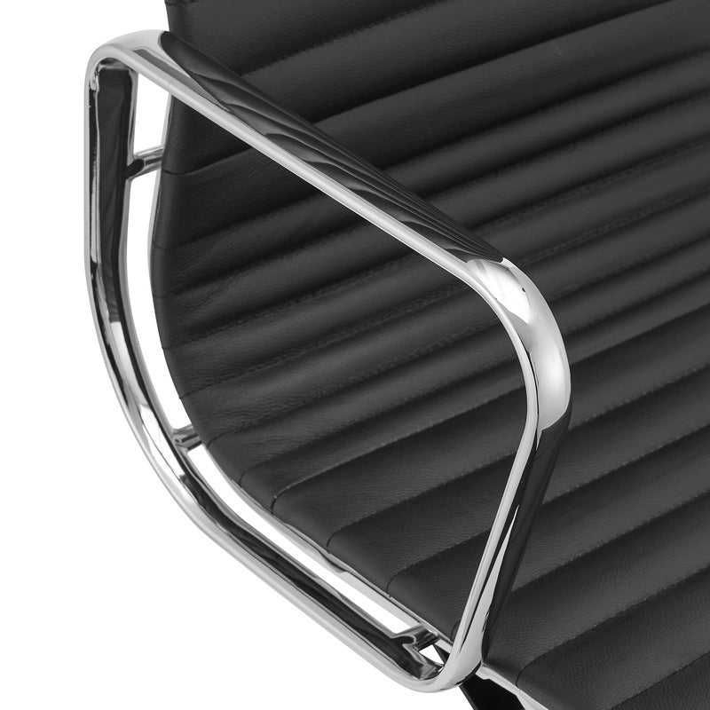 Eames executive office chair  High Back black leather EA119 Details
