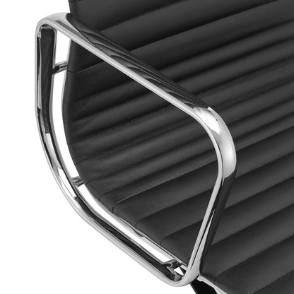 Eames executive office chair  High Back black leather EA119 Details