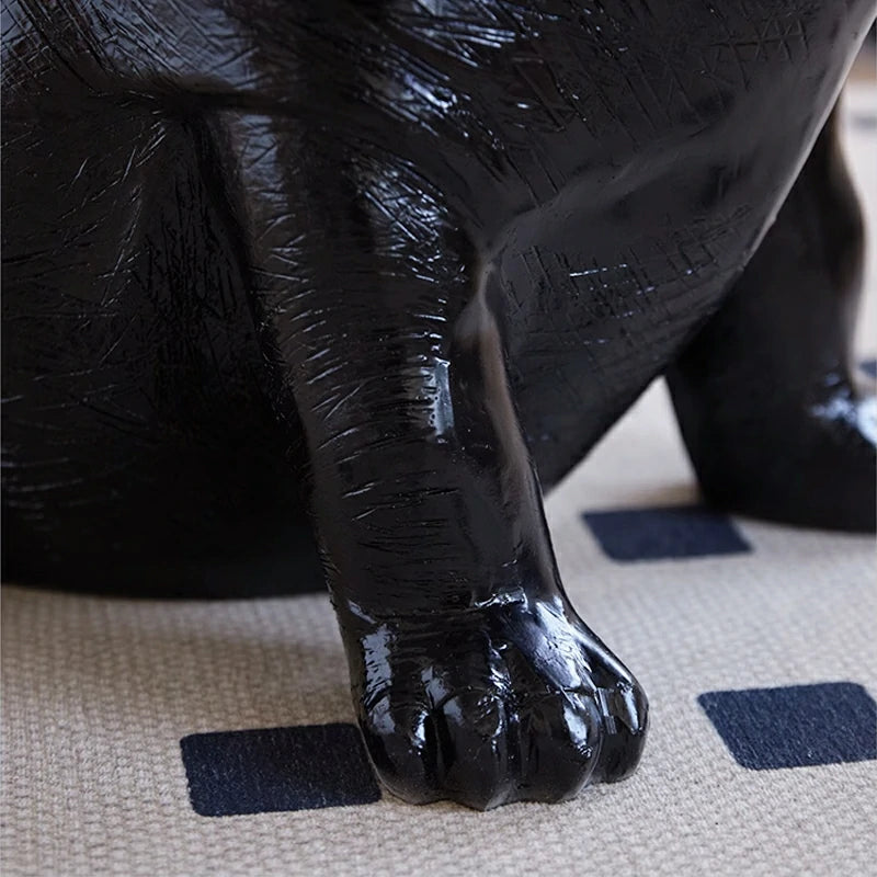 Hippo glass coffee table black base