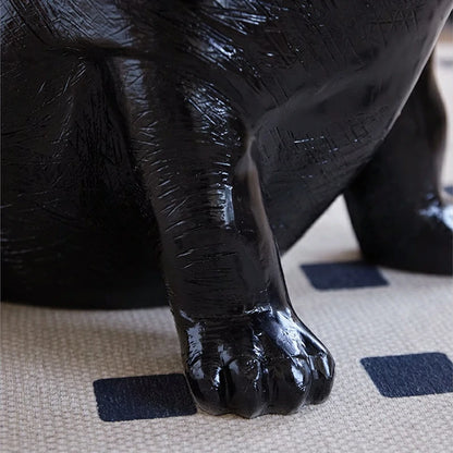 Hippo glass coffee table black base