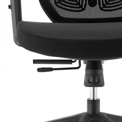 Egonomic Executive Office Chair black mesh close up