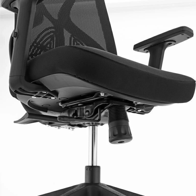 Egonomic Executive Office Chair black mesh close up