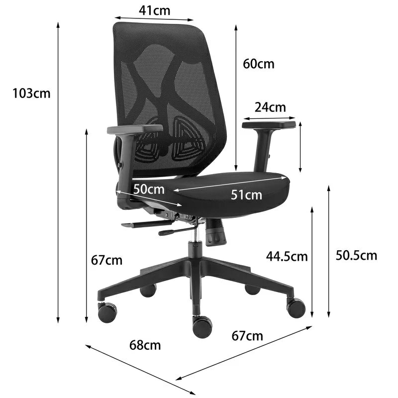 Ergonomic Commercial Project High Back Office Chair SIZE