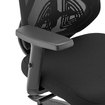 Egonomic Executive Office Chair black mesh close up