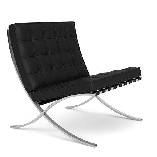 Replica Barcelona Chair - Italian Leather - Black - $799.00