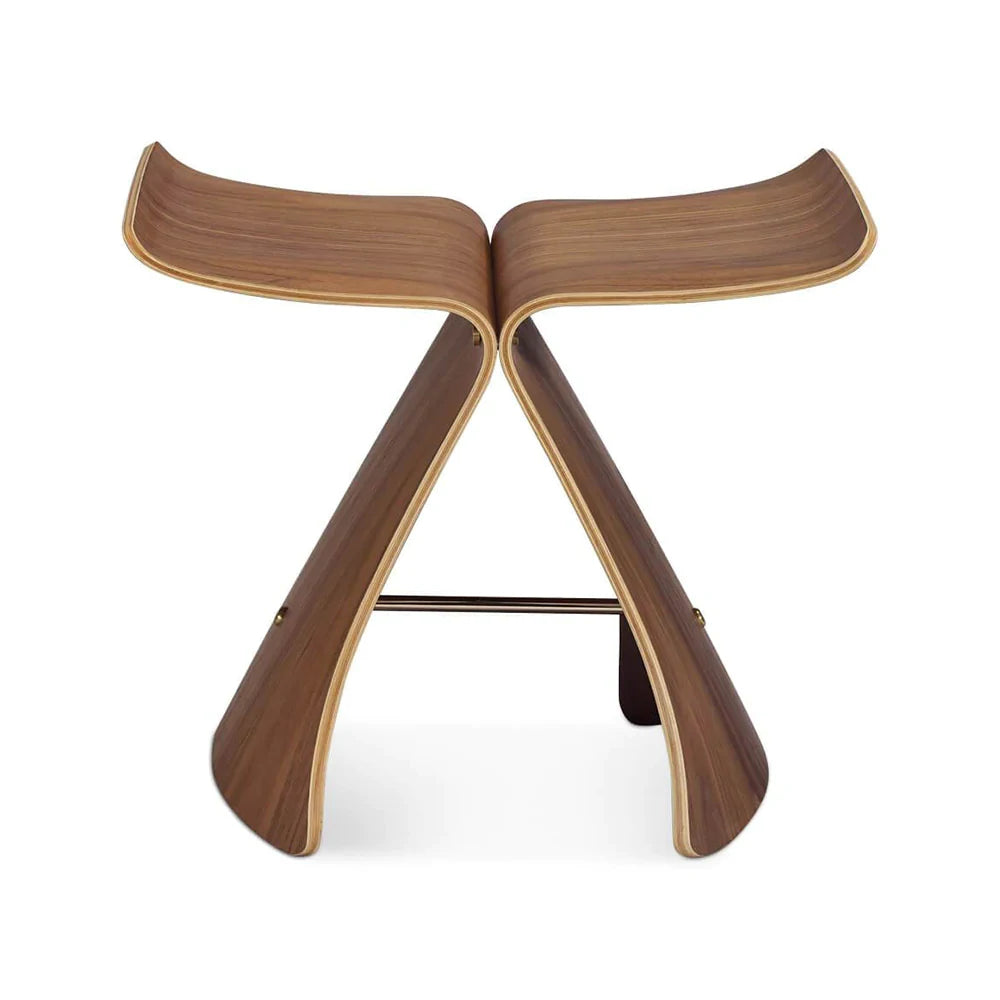  Butterfly Plywood Bar Modern Wood Stool Chair-Walnut