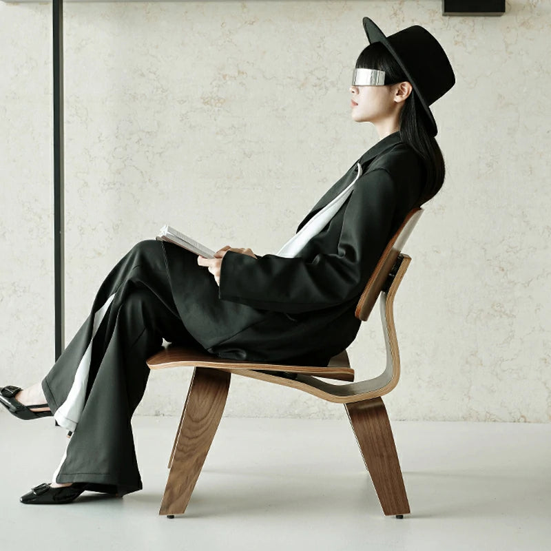 Eames Style Plywood LCW Lounge Chair in living room