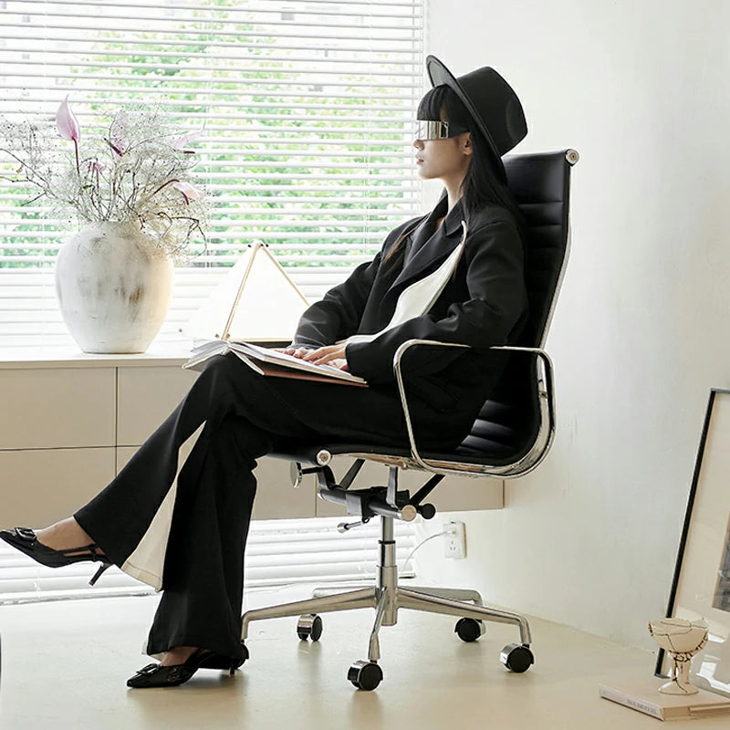Eames executive office chair  High Back black leather EA119
