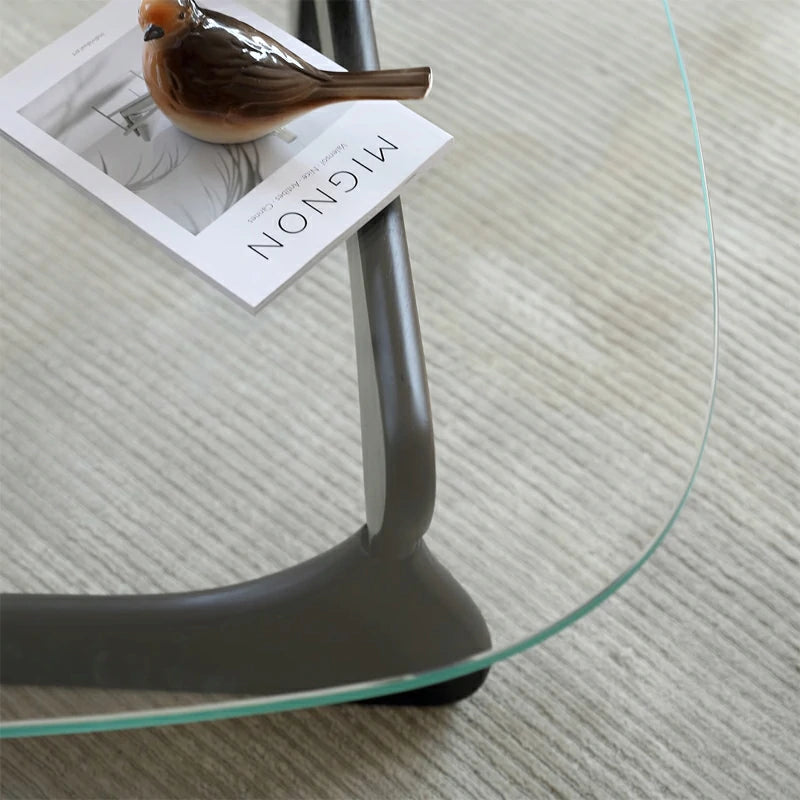 noguchi coffee table black base close up