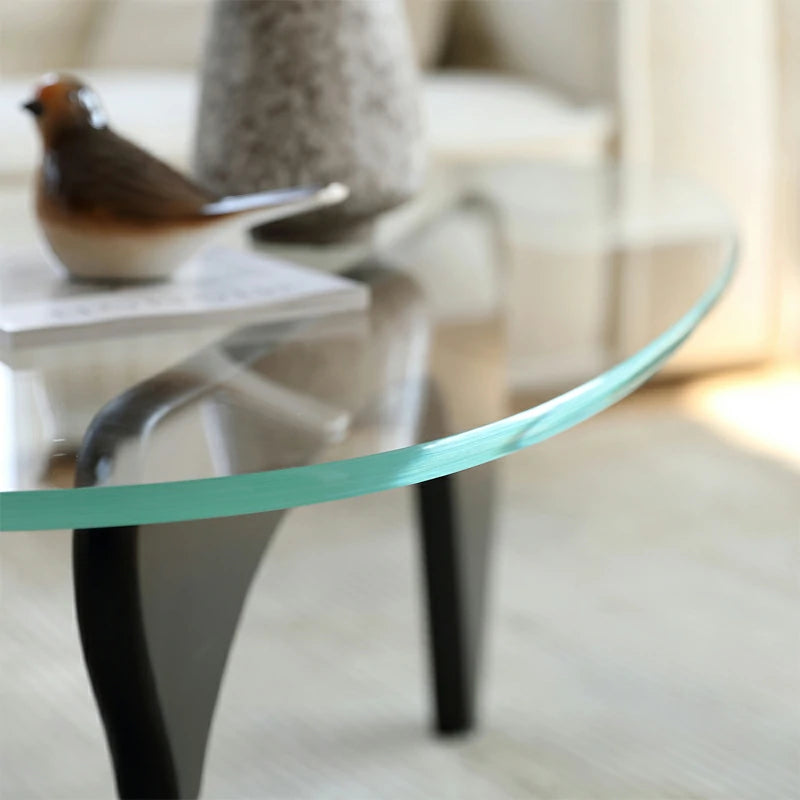 noguchi coffee table black base close up 