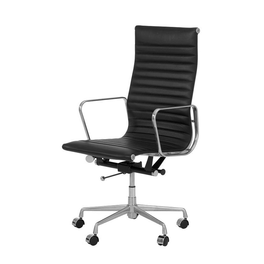Eames executive office chair  High Back black leather EA119
