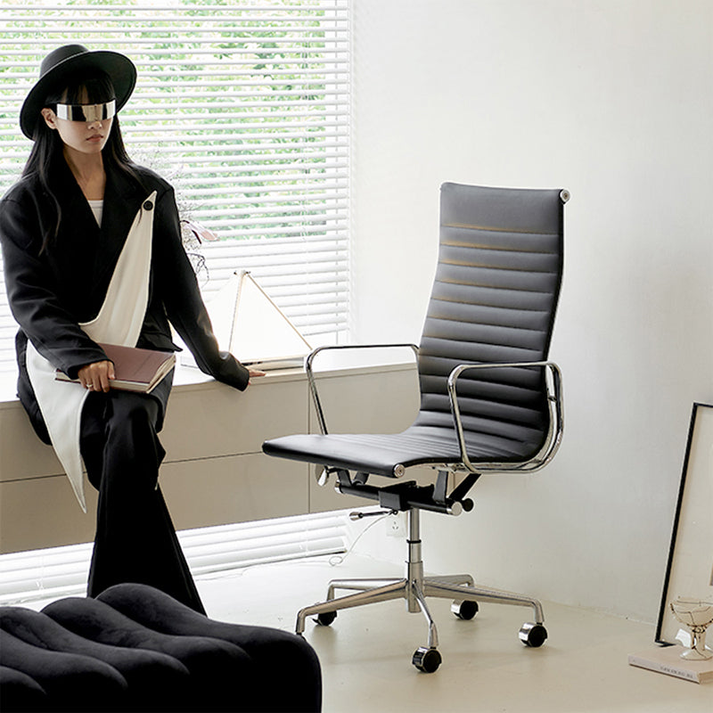 Eames executive office chair  High Back black leather EA119