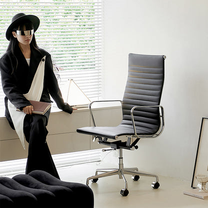 Eames executive office chair  High Back black leather EA119